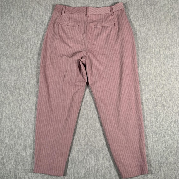 Banana Republic Pants Womens Petite 6 Pink High Rise Tapered Dress Herringbone - Picture 12 of 14